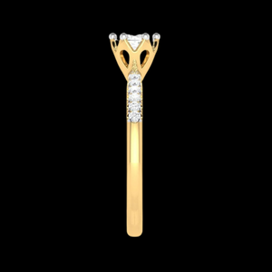 1-Carat Solitaire Diamond Shank Yellow Gold Ring JL AU G 105Y-C