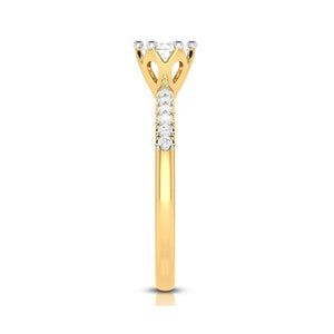 1-Carat Solitaire Diamond Shank Yellow Gold Ring JL AU G 105Y-C