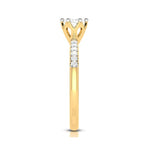 Load image into Gallery viewer, 70-Pointer Lab Grown Solitaire Diamond Shank Yellow Gold Ring JL AU LG G 105Y-B
