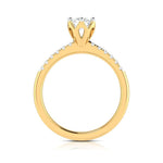 Load image into Gallery viewer, 2-Carat Lab Grown Solitaire Diamond Shank Yellow Gold Ring JL AU LG G 105Y-E
