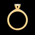 Load image into Gallery viewer, 70-Pointer Lab Grown Solitaire Diamond Shank Yellow Gold Ring JL AU LG G 105Y-B
