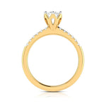 Load image into Gallery viewer, 70-Pointer Lab Grown Solitaire Diamond Shank Yellow Gold Ring JL AU LG G 105Y-B
