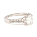Load image into Gallery viewer, 1-Carat Lab Grown Solitaire Diamond Split Shank Platinum Engagement Ring JL PT LG 1221-B
