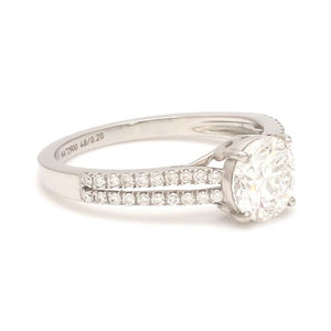 70-Pointer Lab Grown Solitaire Platinum Diamond Split Shank Ring JL PT LG G 1221-A