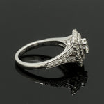 Load image into Gallery viewer, 1.50-Carat Lab Grown Solitaire Double Halo Diamond Spilt Shank Platinum Engagement Ring JL PT LG 0015
