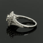 Load image into Gallery viewer, 1.50-Carat Lab Grown Solitaire Double Halo Diamond Spilt Shank Platinum Engagement Ring JL PT LG 0015

