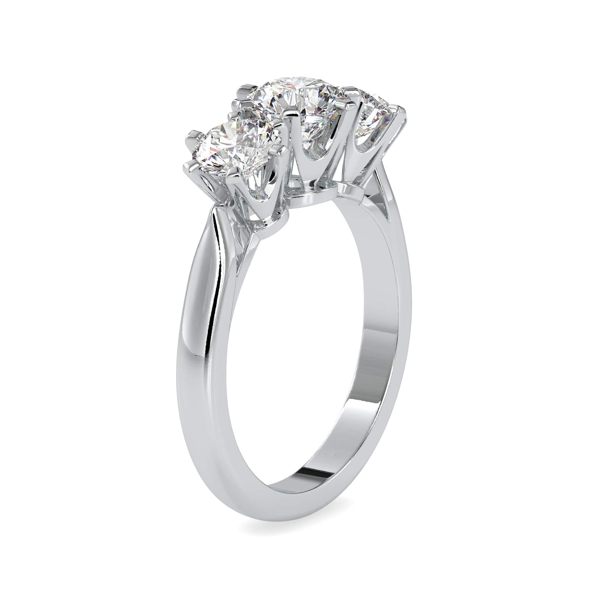 70-Pointer Solitaire Platinum Engagement Ring JL PT 0061-B