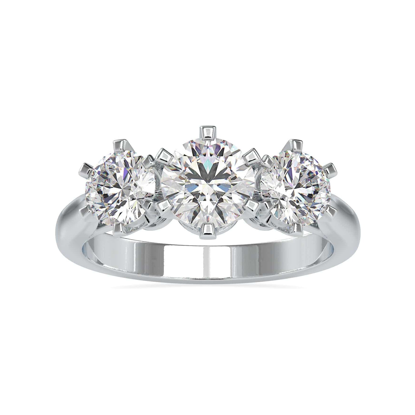 70-Pointer Solitaire Platinum Engagement Ring JL PT 0061-B