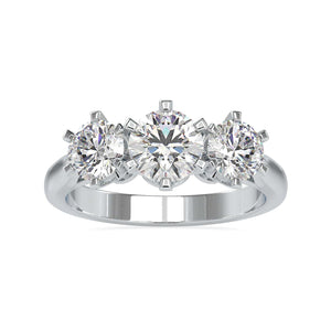 70-Pointer Solitaire Platinum Engagement Ring JL PT 0061-B