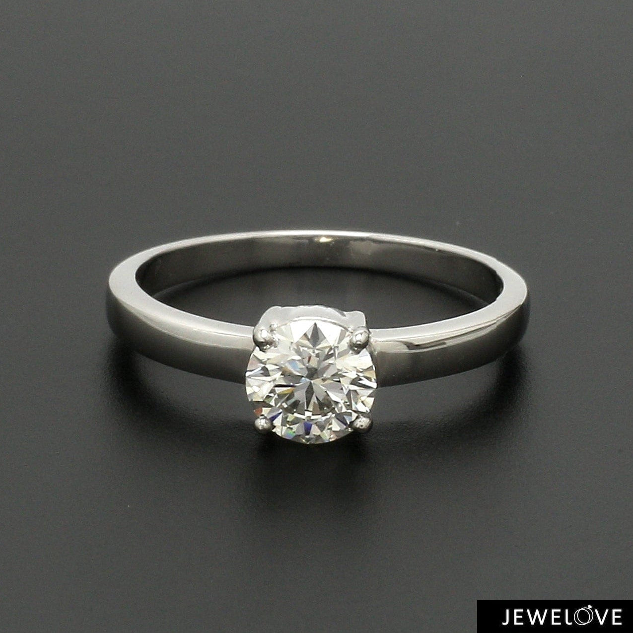 1.50-Carat Lab Grown Solitaire Platinum Engagement Ring JL PT LG G 1269-C