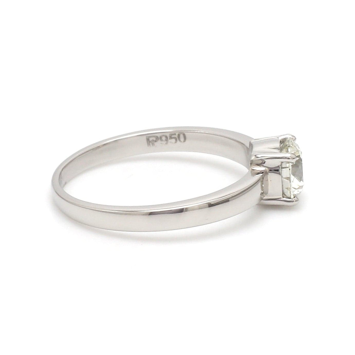 1 Carat Solitaire Platinum Engagement Ring JL PT 1269-C