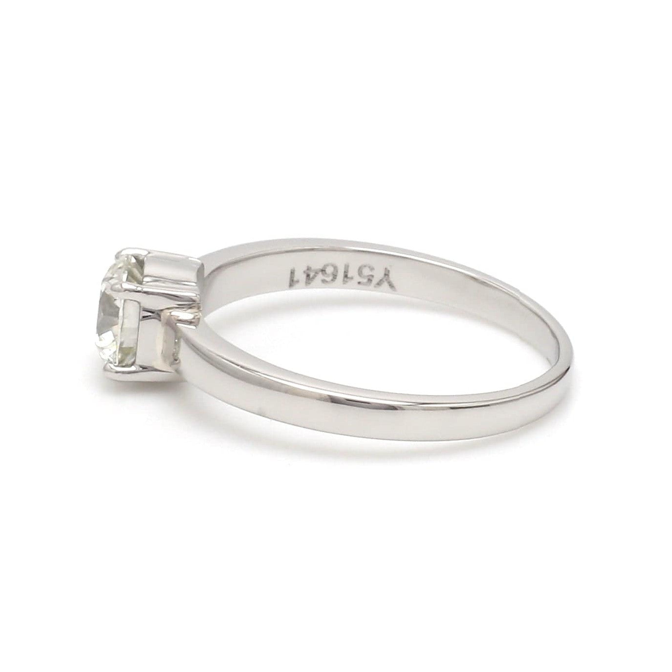 1 Carat Solitaire Platinum Engagement Ring JL PT 1269-C