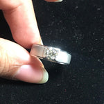 Load image into Gallery viewer, 1-Carat Lab Grown Solitaire Diamonds Platinum Engagement Ring for Men JL PT LG-689

