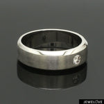 Load image into Gallery viewer, 7mm Designer Single Diamond Platinum Band for Men JL PT 475
