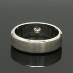 Load image into Gallery viewer, 7mm Designer Single Diamond Platinum Band for Men JL PT 475
