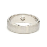 Load image into Gallery viewer, 7mm Designer Single Diamond Platinum Band for Men JL PT 475
