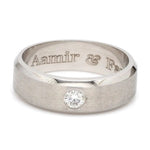 Load image into Gallery viewer, 7mm Designer Single Diamond Platinum Band for Men JL PT 475
