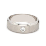 Load image into Gallery viewer, 7mm Designer Single Diamond Platinum Band for Men JL PT 475
