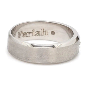 7mm Designer Single Diamond Platinum Band for Men JL PT 475
