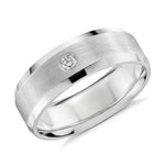 Load image into Gallery viewer, 7mm Designer Single Diamond Platinum Band for Men JL PT 475
