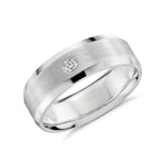 Load image into Gallery viewer, 7mm Designer Single Diamond Platinum Band for Men JL PT 475
