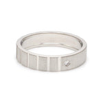 Load image into Gallery viewer, A Mighty Match Matte Finish Platinum Couple Rings with Single Diamonds JL PT 953
