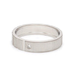 Load image into Gallery viewer, A Mighty Match Matte Finish Platinum Couple Rings with Single Diamonds JL PT 953
