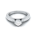 Load image into Gallery viewer, Beautiful Hidden Hearts 70-Pointer Platinum Solitaire Engagement Ring with Accent Diamonds JL PT G 107-B   Jewelove.US
