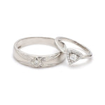 Load image into Gallery viewer, Beautiful Platinum Love Bands with Diamonds JL PT 903
