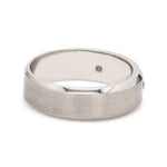 Load image into Gallery viewer, Beveled Edges Designer Single Diamond Platinum Band for Men JL PT 475-Z
