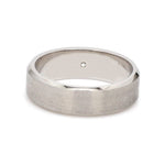 Load image into Gallery viewer, Beveled Edges Designer Single Diamond Platinum Band for Men JL PT 475-Z

