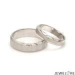 Load image into Gallery viewer, Beveled Edges Plain Platinum Couple Ring JL PT 616 - A Solid
