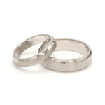Load image into Gallery viewer, Beveled Edges Plain Platinum Couple Ring JL PT 616 - A Solid
