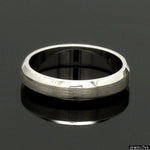 Load image into Gallery viewer, Beveled Edges Plain Platinum Couple Ring JL PT 616 - A Solid
