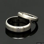 Load image into Gallery viewer, Beveled Edges Plain Platinum Couple Ring JL PT 616 - A Solid
