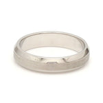 Load image into Gallery viewer, Beveled Edges Plain Platinum Couple Ring JL PT 616 - A Solid

