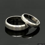 Load image into Gallery viewer, Beveled Edges Plain Platinum Couple Ring JL PT 616 - A Solid
