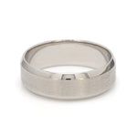 Load image into Gallery viewer, 7mm Beveled Edges Plain Platinum Ring for Men JL PT 616 - Solid
