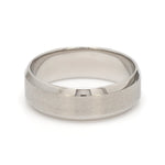Load image into Gallery viewer, 7mm Beveled Edges Plain Platinum Ring for Men JL PT 616 - Solid
