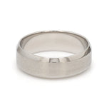 Load image into Gallery viewer, 7mm Beveled Edges Plain Platinum Ring for Men JL PT 616 - Solid
