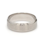 Load image into Gallery viewer, 7mm Beveled Edges Plain Platinum Ring for Men JL PT 616 - Solid
