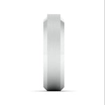 Load image into Gallery viewer, 7mm Beveled Edges Plain Platinum Ring for Men JL PT 616 - Solid
