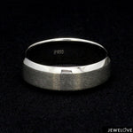 Load image into Gallery viewer, 7mm Beveled Edges Plain Platinum Ring for Men JL PT 616 - Solid
