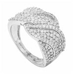 Load image into Gallery viewer, Broad Designer Bridal Ring with Diamonds in Platinum JL PT 263

