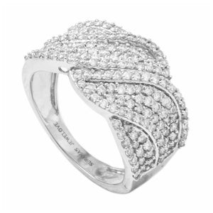 Broad Designer Bridal Ring with Diamonds in Platinum JL PT 263