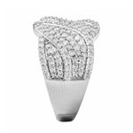 Load image into Gallery viewer, Broad Designer Bridal Ring with Diamonds in Platinum JL PT 263
