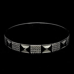 Broad Platinum Bangle for Women with Diamond Cut JL PTB 622
