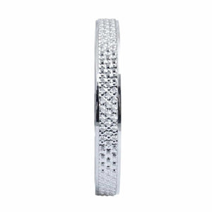 Broad Platinum Bangle with Diamond Cut JL PTB 614