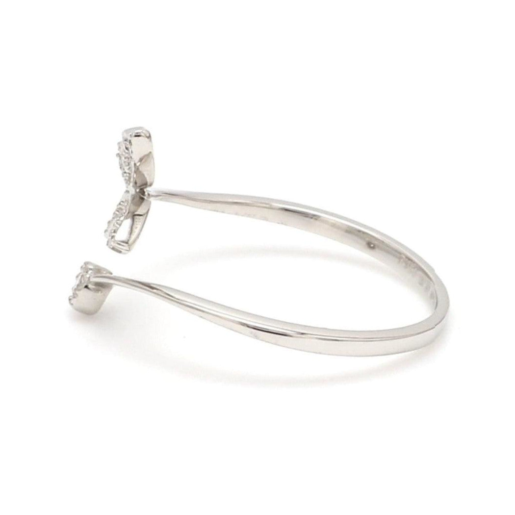 Butterfly Platinum Diamond Ring with Milgrain for Women JL PT LR 142