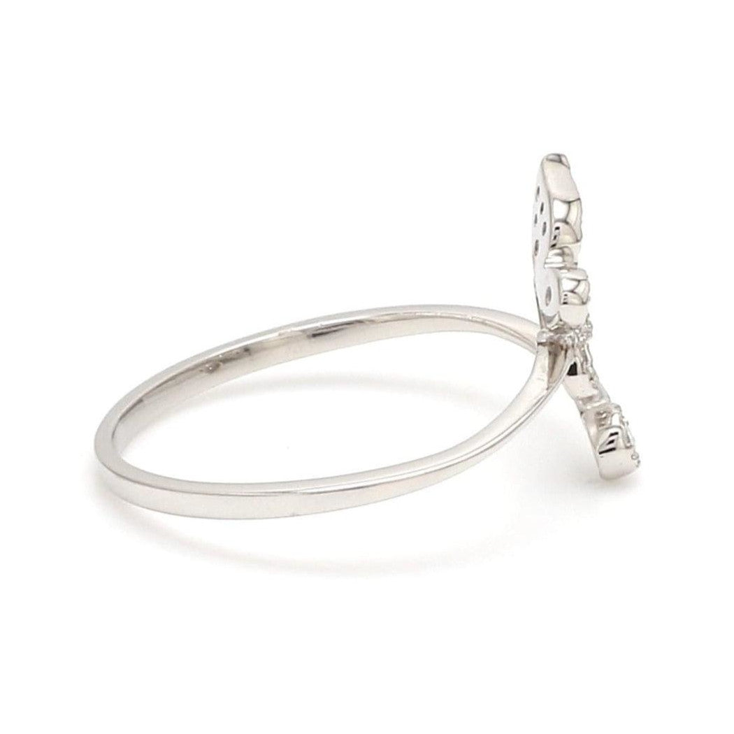 Butterfly Platinum Diamond Ring with Milgrain for Women JL PT LR 142